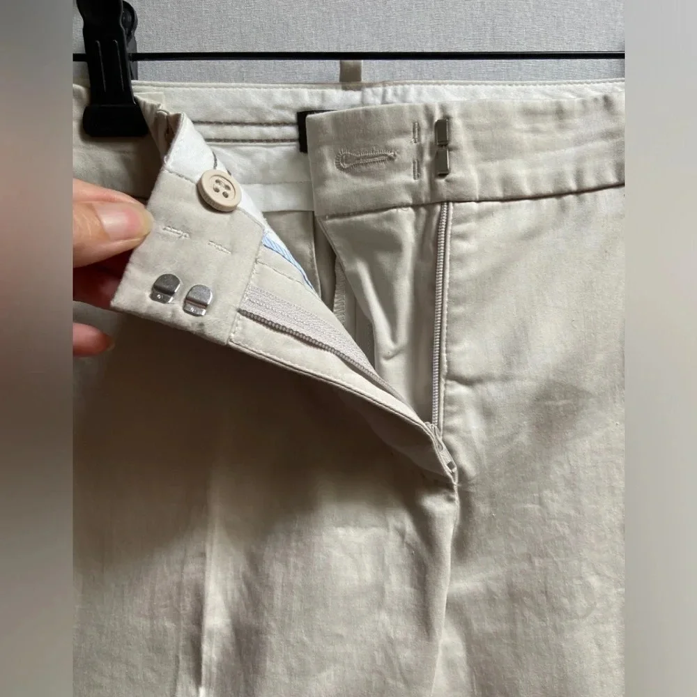 Peserico Cream Cropped Ankle Pants NWOT condition 100% cotton - Picture 6 of 14